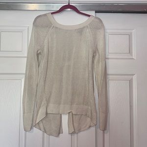Cream open back sweater